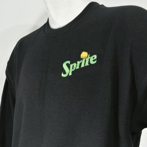 SPRITE Soda Pop Employee Uniform Black Sweatshirt Shirt Size S Small